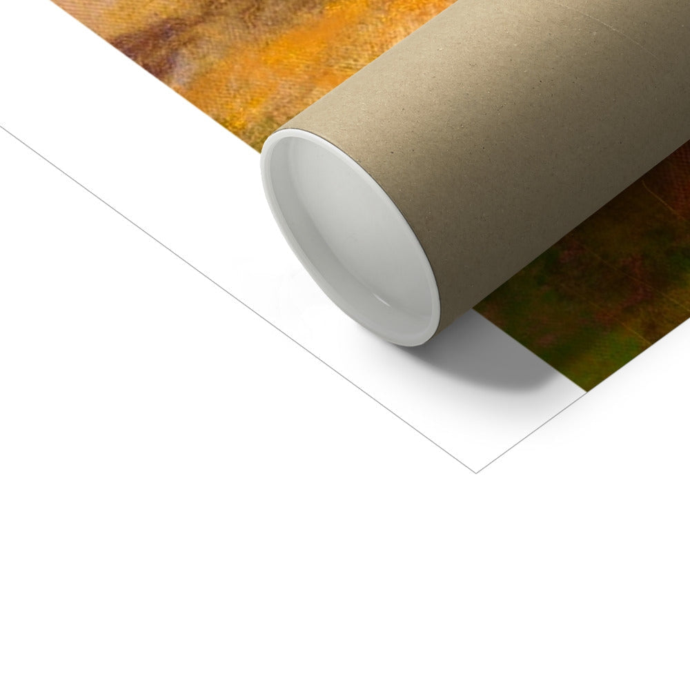 Brown Cardboard Tube with White End Cap for Wallace Monument Dusk Artist Proof Print
