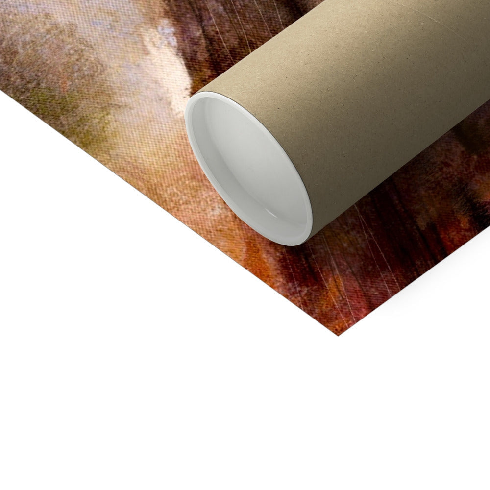 Rolled-up Wallace Monument Moonlight Artist Proof Collector Print with colorful abstract design