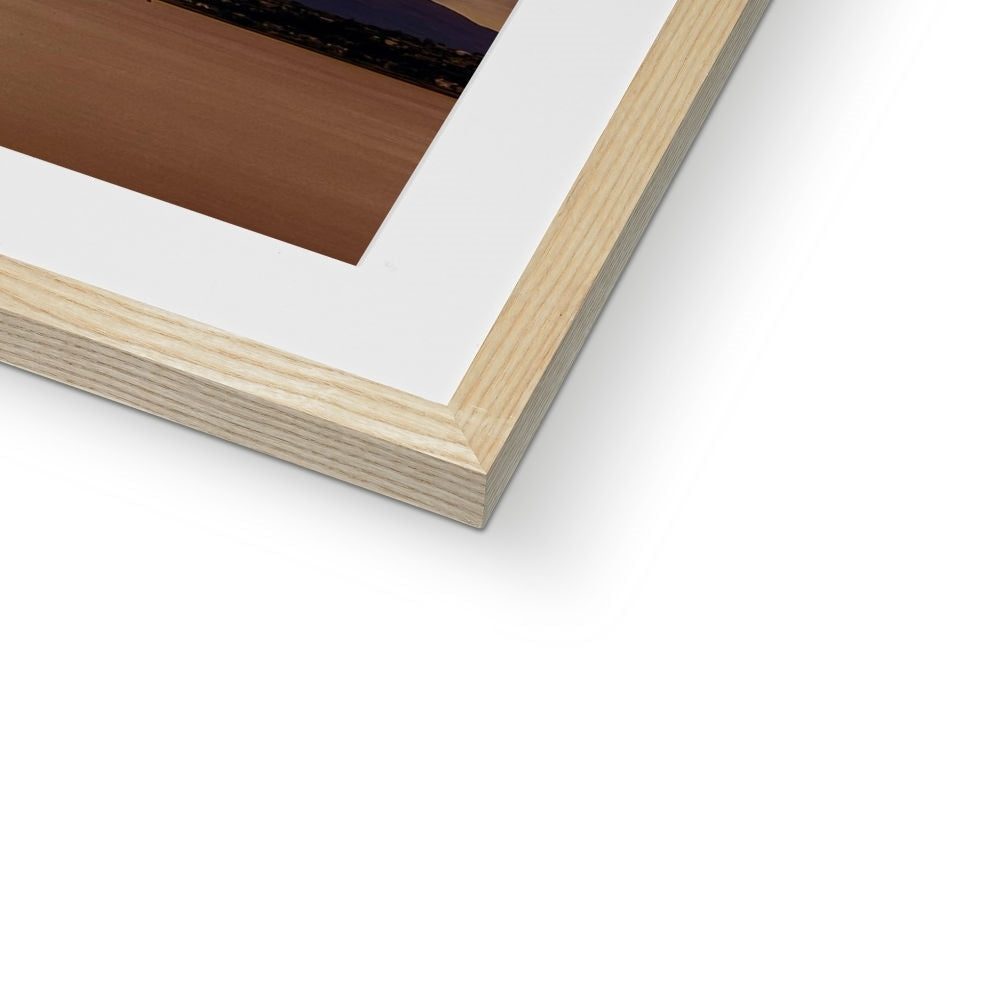 Wooden frame with white mat and brown Waverley On The Clyde II print