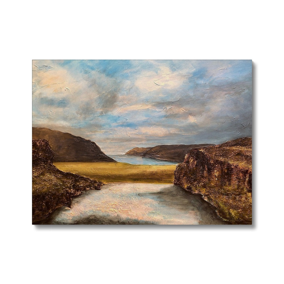 Westfjords Iceland Painting | Canvas From Scotland-Contemporary Stretched Canvas Prints-World Art Gallery-24"x18"-Paintings, Prints, Homeware, Art Gifts From Scotland By Scottish Artist Kevin Hunter