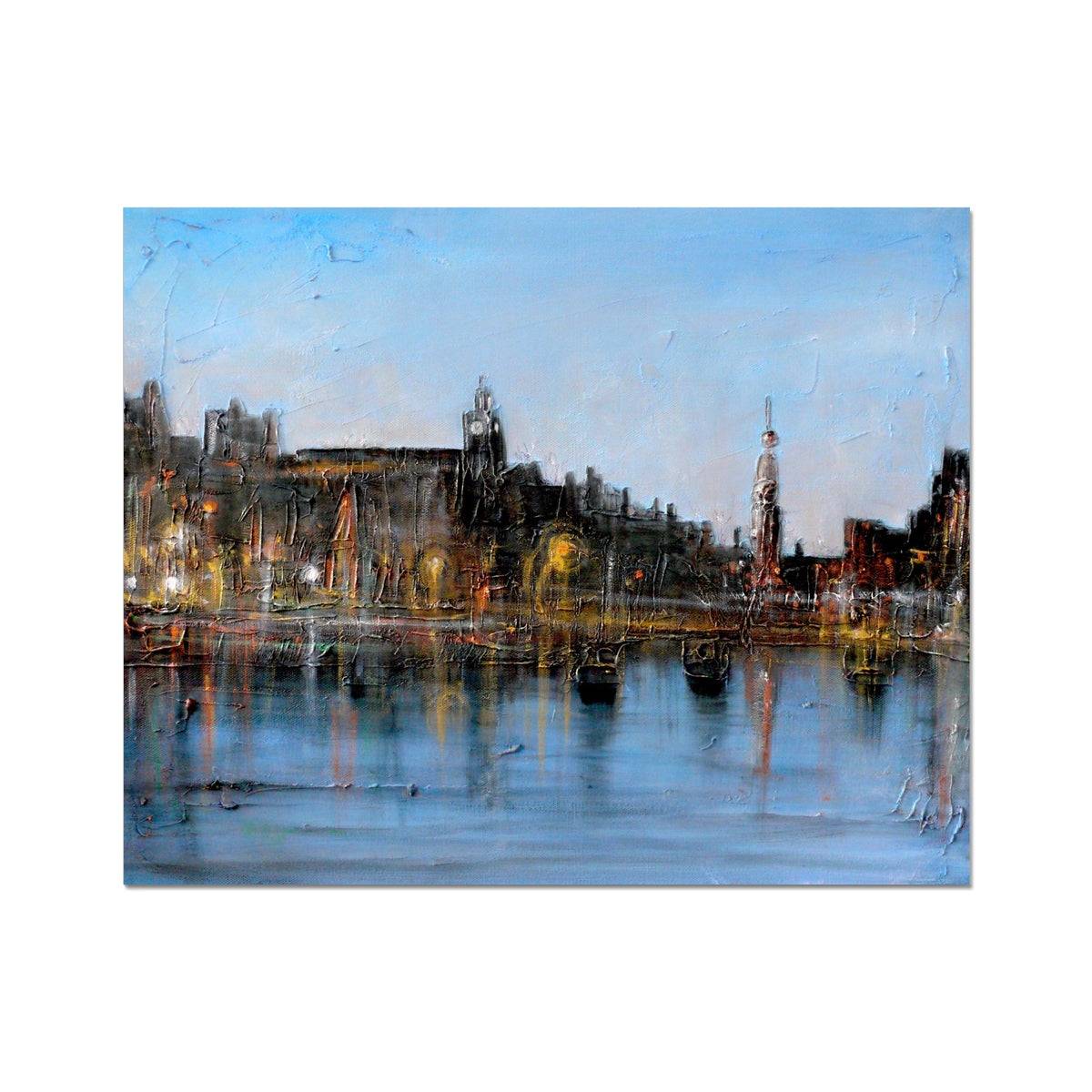 Winter In Amsterdam Painting | Artist Proof Collector Prints From Scotland-Artist Proof Collector Prints-World Art Gallery-20"x16"-Paintings, Prints, Homeware, Art Gifts From Scotland By Scottish Artist Kevin Hunter