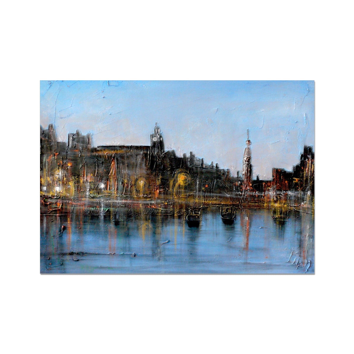 Winter In Amsterdam Painting | Fine Art Prints From Scotland-Unframed Prints-World Art Gallery-A2 Landscape-Paintings, Prints, Homeware, Art Gifts From Scotland By Scottish Artist Kevin Hunter