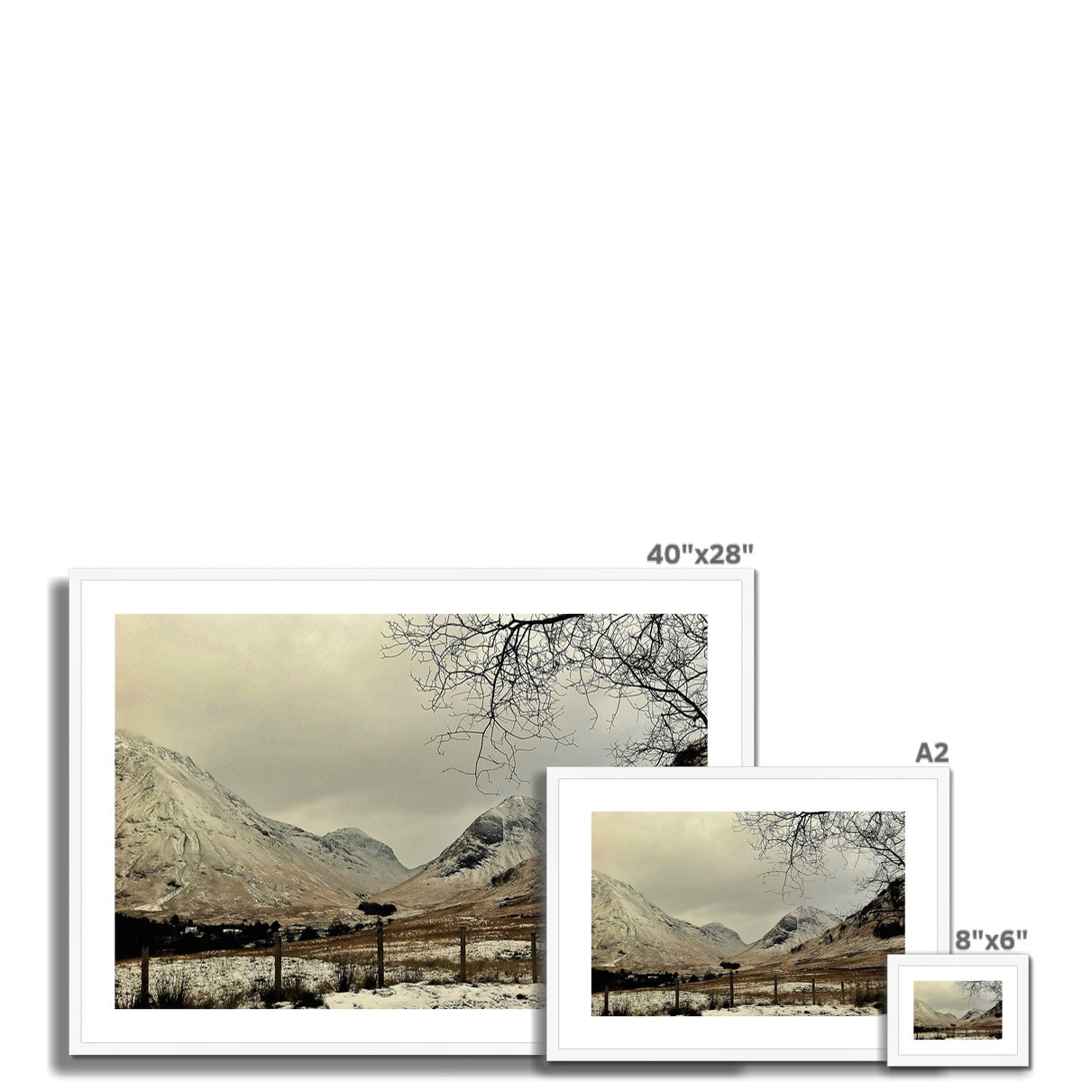 Winter In Glencoe Scottish Landscape Photography | Framed &amp; Mounted Prints From Scotland