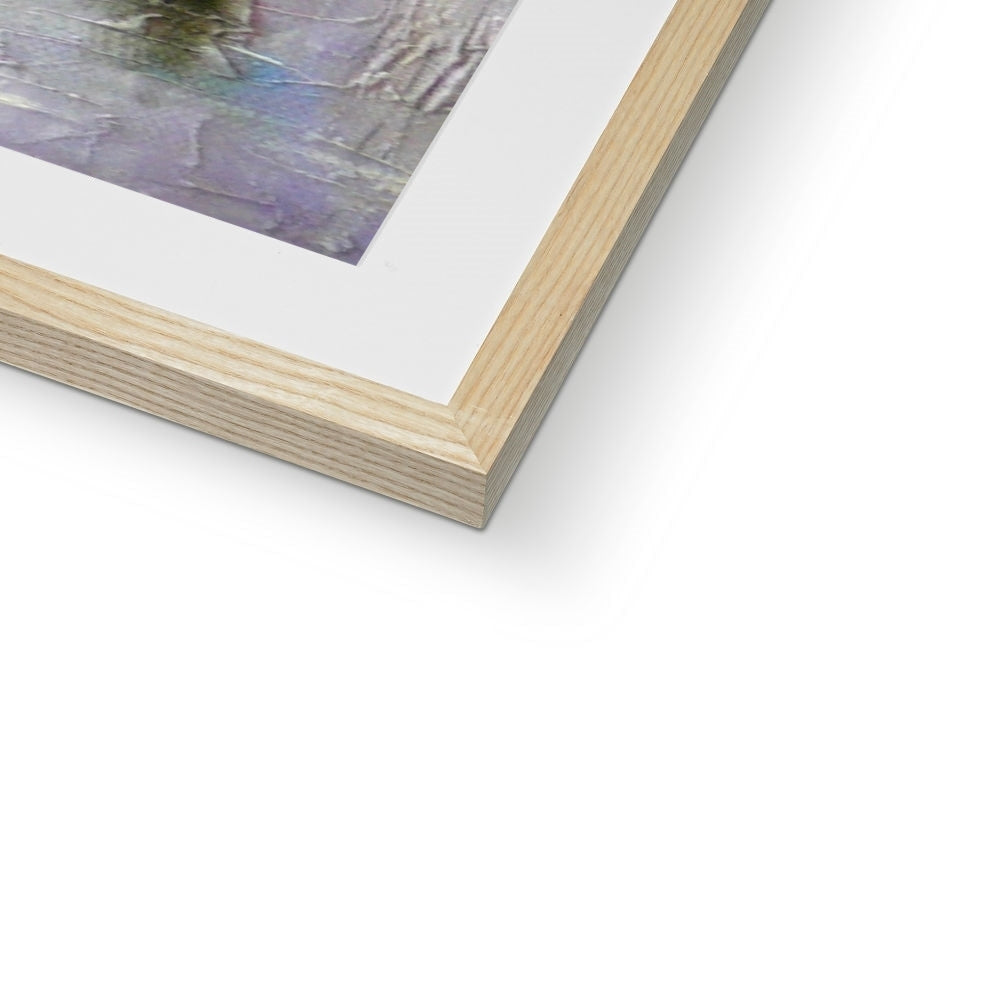 Winter Wood Fontainebleau art print in light wood frame with white mat